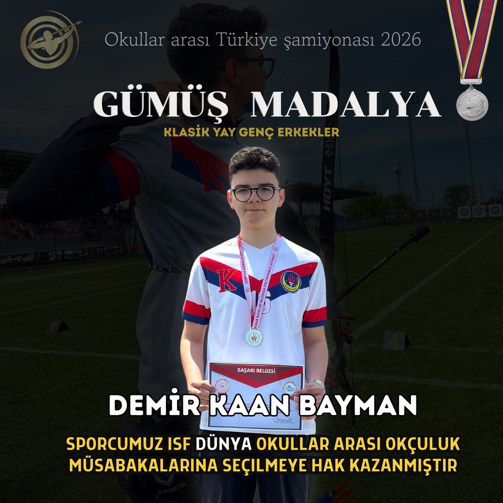 Demir Kaan Bayman okullar arası Türkiye 2.si